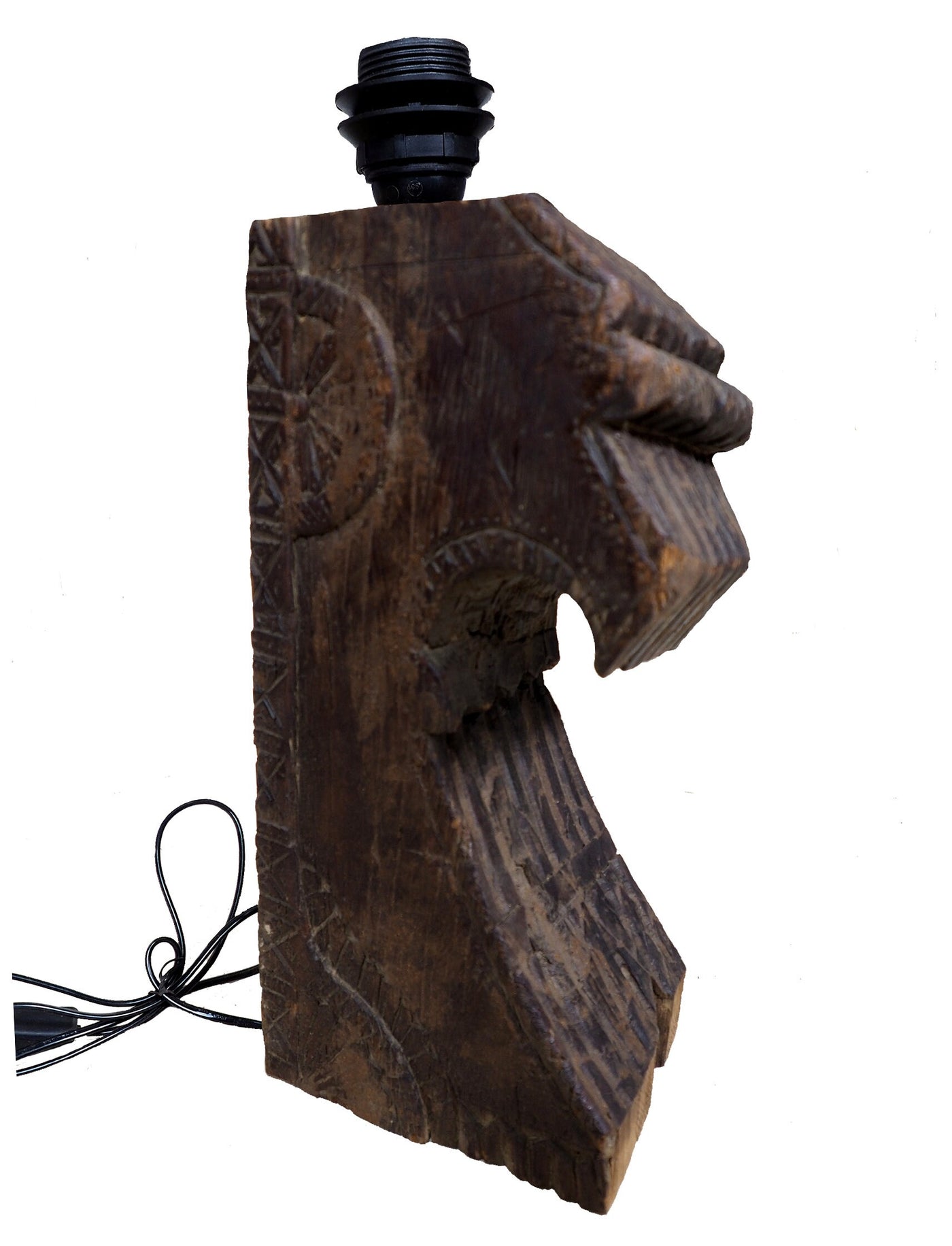 islamische antike  orient massiv Holz Lampenfuß Lampensockel  aus Nuristan Afghanistan Swat-tall pakistan 19/7  Orientsbazar   