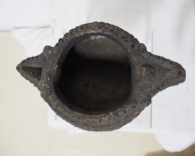 antik sehr seltener islamische Lehmmilchkrug Ton Krug Topf aus Swat-Tal Pakistan  Afghanistan  Nr:19/8  Orientsbazar   