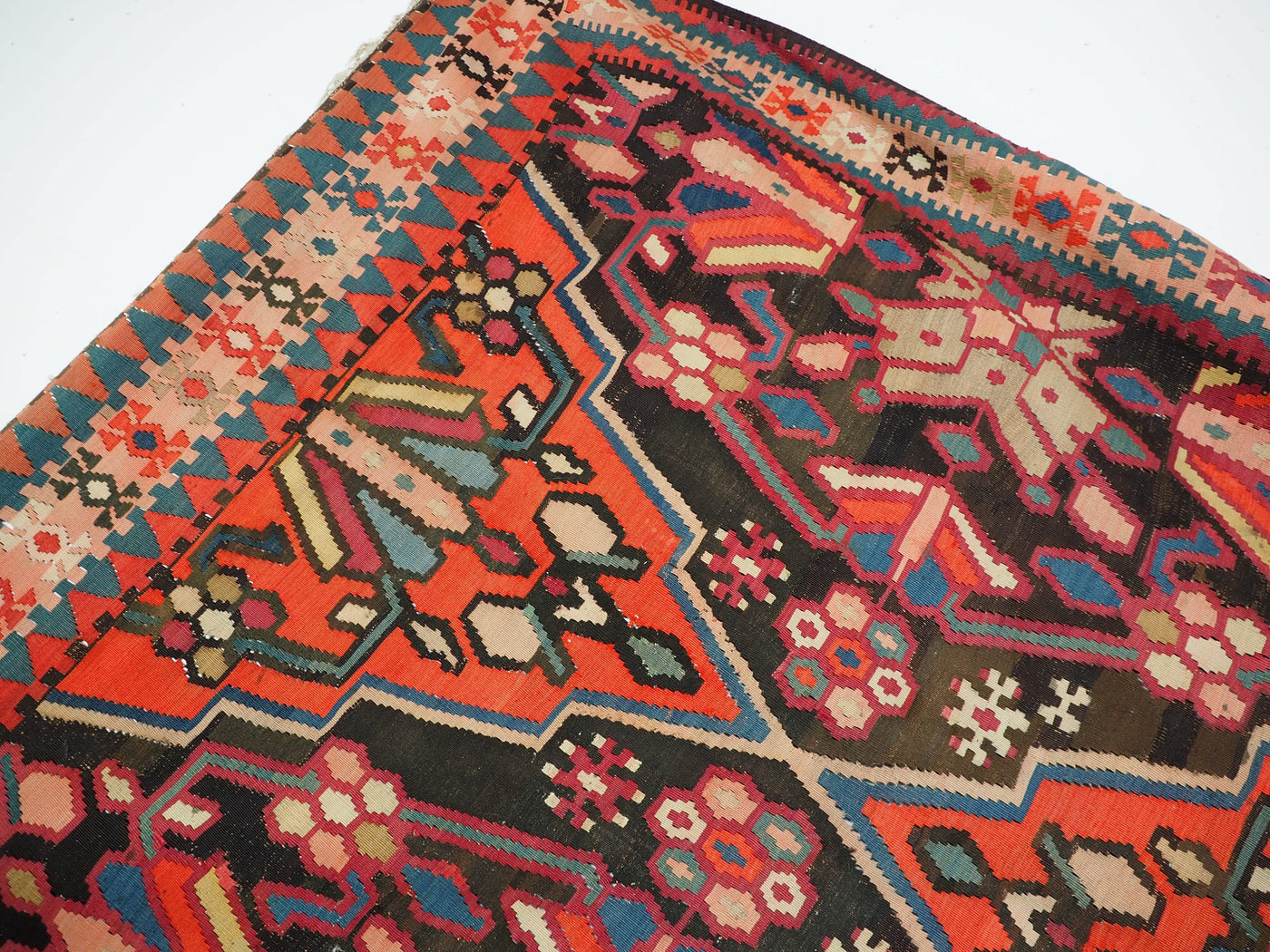 366x180 cm antike handgewebte orient kazak Teppich Nomaden kaukasische kelim  No:808  Orientsbazar   