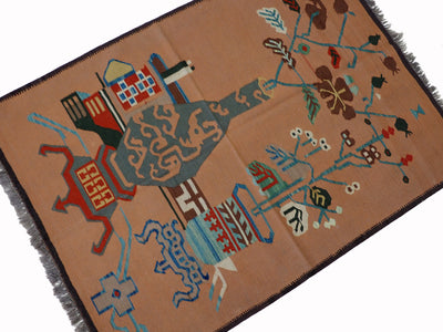 140x104 cm  handgewebte orient kazak Teppich Nomaden kaukasische kelim  No:506 Teppiche Orientsbazar   