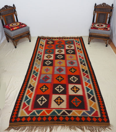 265x147 cm antike handgewebte orient kazak Teppich Nomaden kaukasische kelim  No:456 Teppiche Orientsbazar   