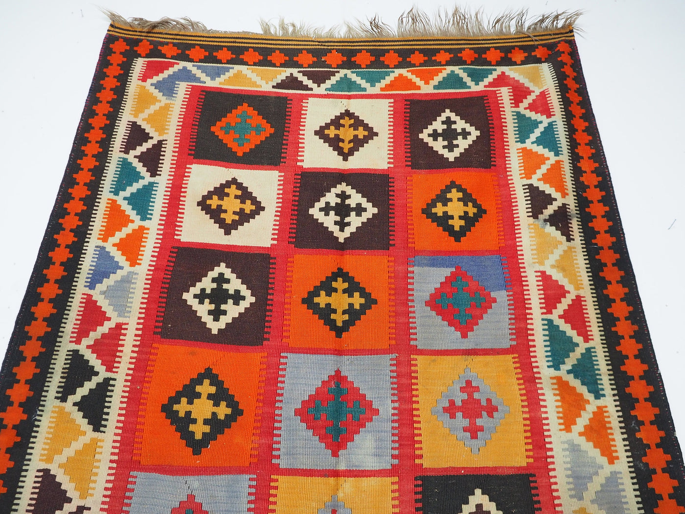265x147 cm antike handgewebte orient kazak Teppich Nomaden kaukasische kelim  No:456 Teppiche Orientsbazar   