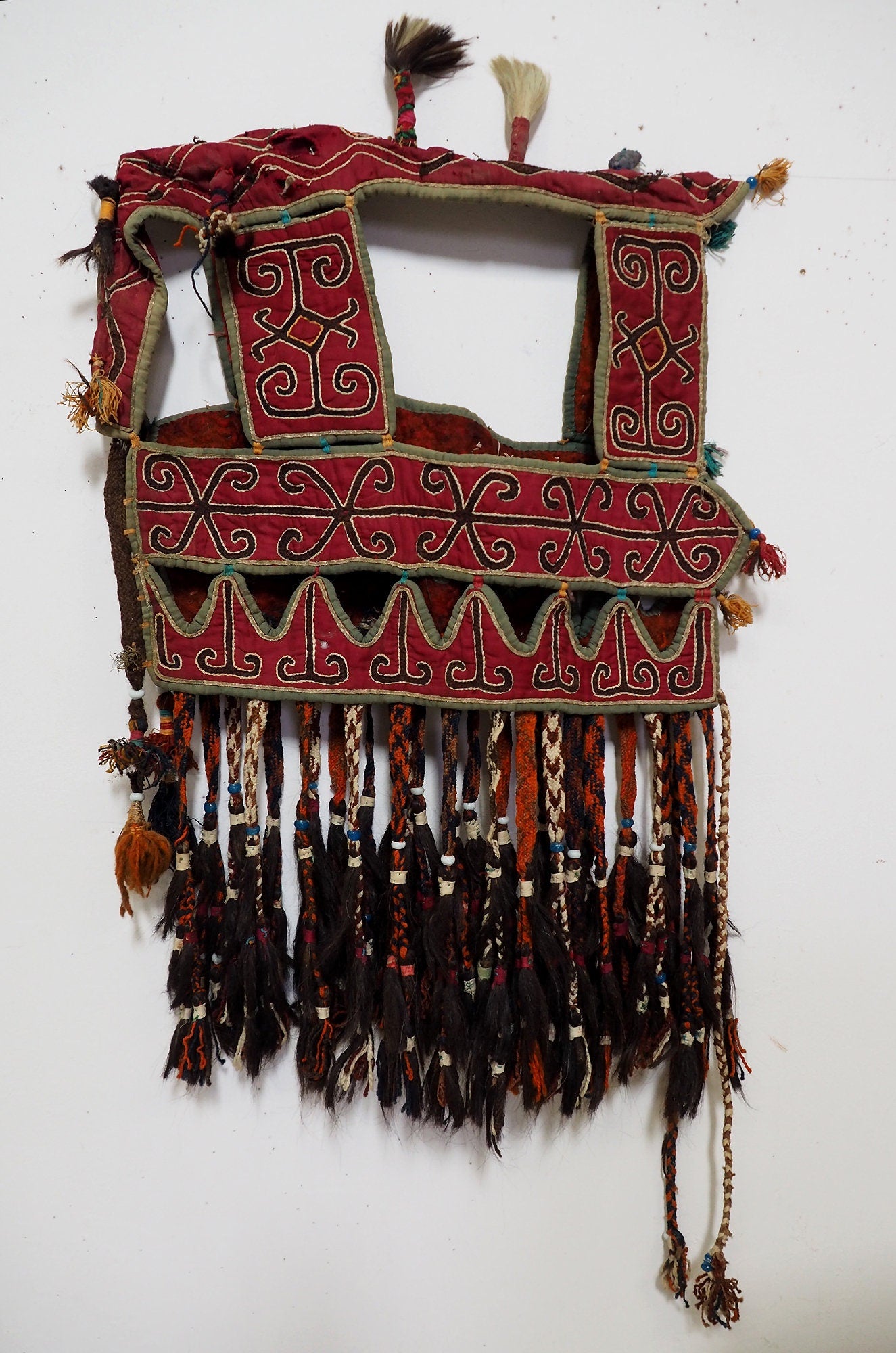 antik handbestickte islamische usbek Kamel kopfschmuck  mitgift  Nord Afghanistan Uzbekistan Turkmenistan 19/B  Orientsbazar   