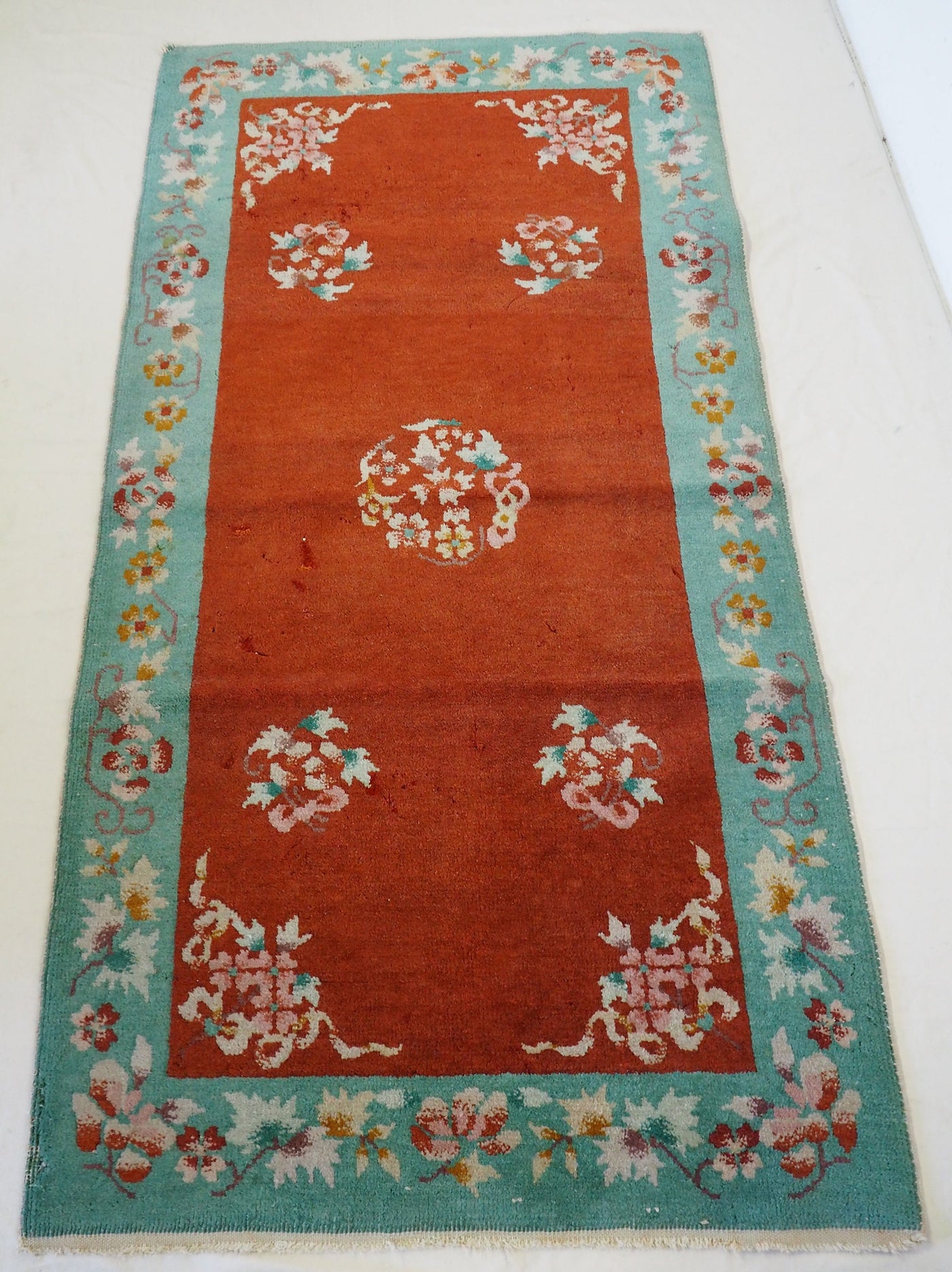 151x78 cm Antik chinesische orient Teppich Brücke antique chinese rug carpet N-6  Orientsbazar   