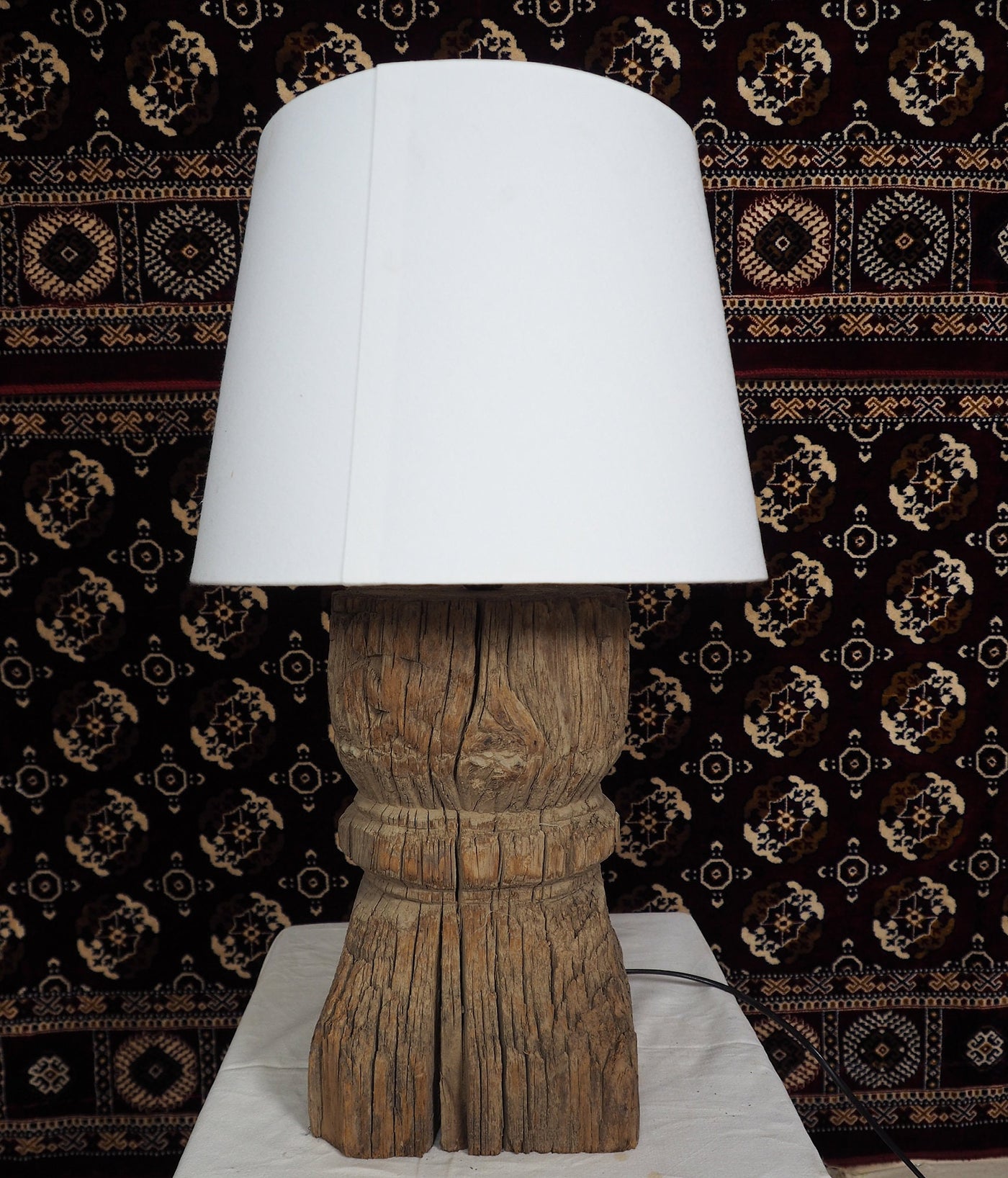 islamische antike  orient massiv Holz Lampenfuß Lampensockel  aus Nuristan Afghanistan Swat-tall pakistan 19/4  Orientsbazar   