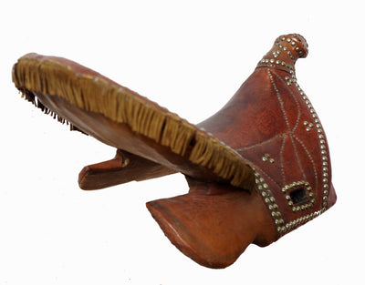 antik Holz und Leder Orient Turkmen Uzbek Pferdesattel buzkashi Reiterspiel Sattel aus Nord Afghanistan Nr. ULM/1  Orientsbazar   