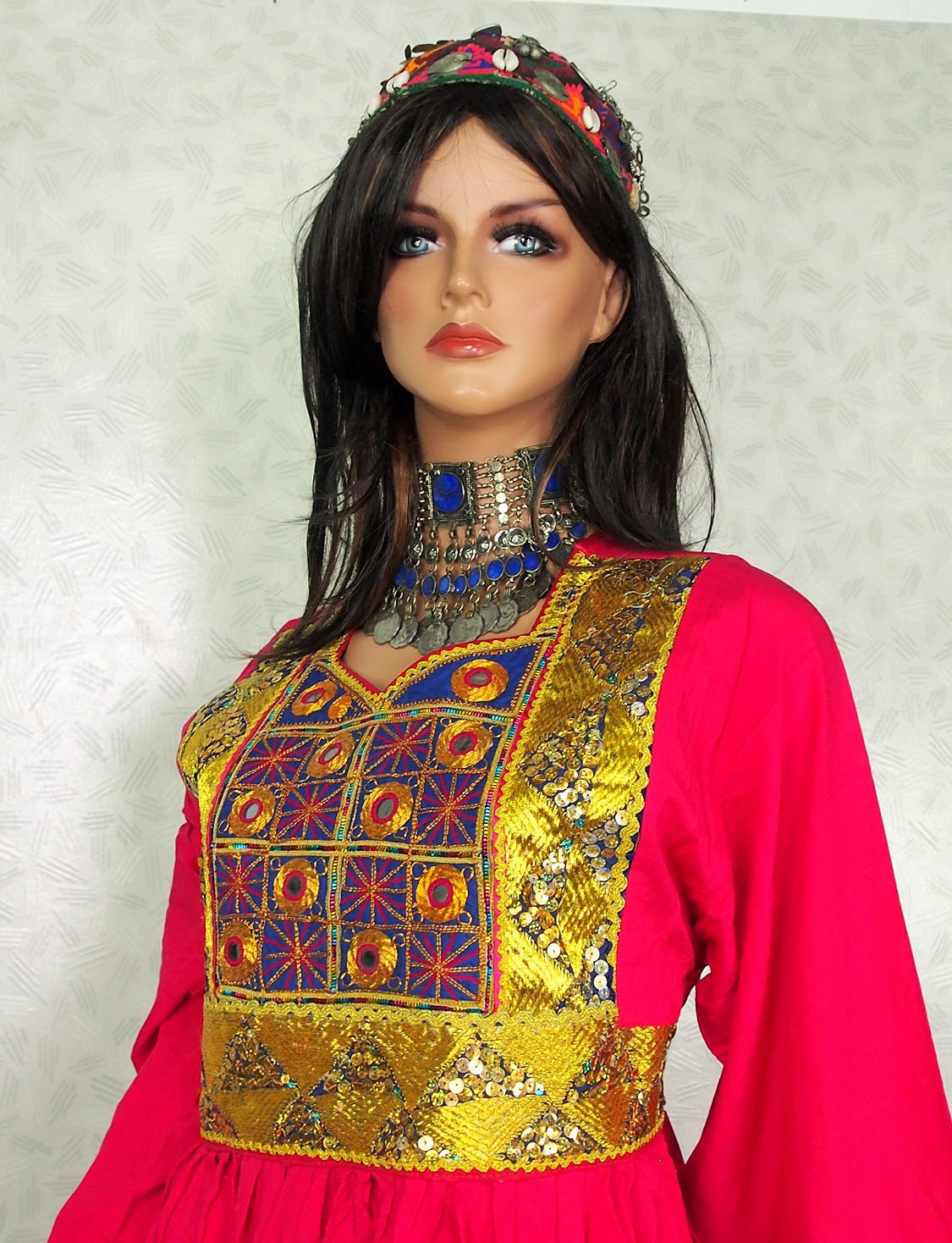 Orient Nomaden kuchi frauen Tracht afghan kleid afghanistan hand bestickte kostüm 6 Farben  Orientsbazar   