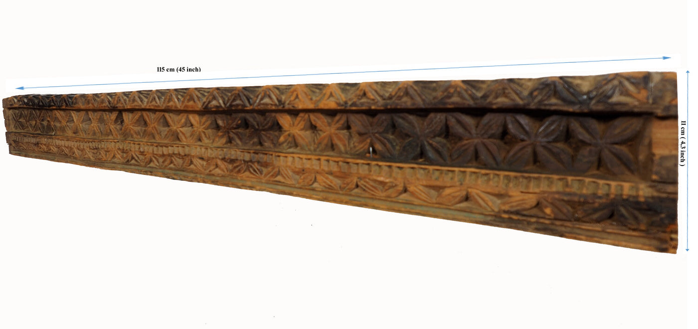 115 cm x 11 cm antik orient handgeschnitzte Massiv Holz  Afghanistan Nuristan Panel Pakistan Swat-Valley 18/19 Jh. Nr:20/A  Orientsbazar   