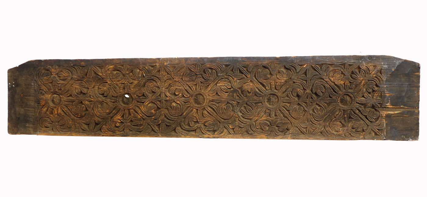 133 cm x 26 cm antik orient handgeschnitzte Massiv Holz  Afghanistan Nuristan Panel Pakistan Swat-Valley 18/19 Jh. Nr:20/F  Orientsbazar   