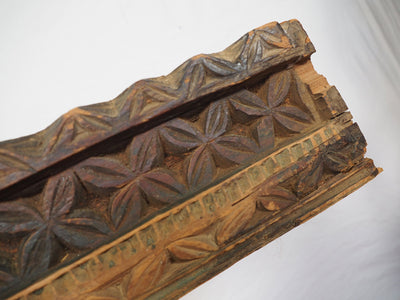 115 cm x 11 cm antik orient handgeschnitzte Massiv Holz  Afghanistan Nuristan Panel Pakistan Swat-Valley 18/19 Jh. Nr:20/A  Orientsbazar   