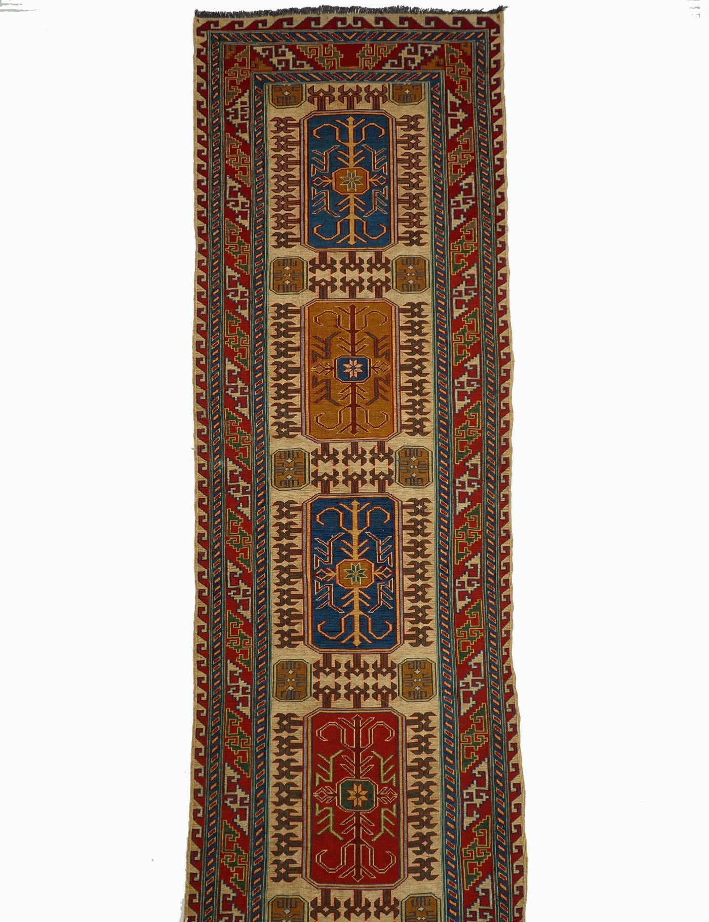 390x78 cm orient handgewebte kaukasisch Teppich Nomaden sumakh kelim teppich läufer galerie Flur Dielen Korridor teppich Treppenteppich WL/L  Orientsbazar   