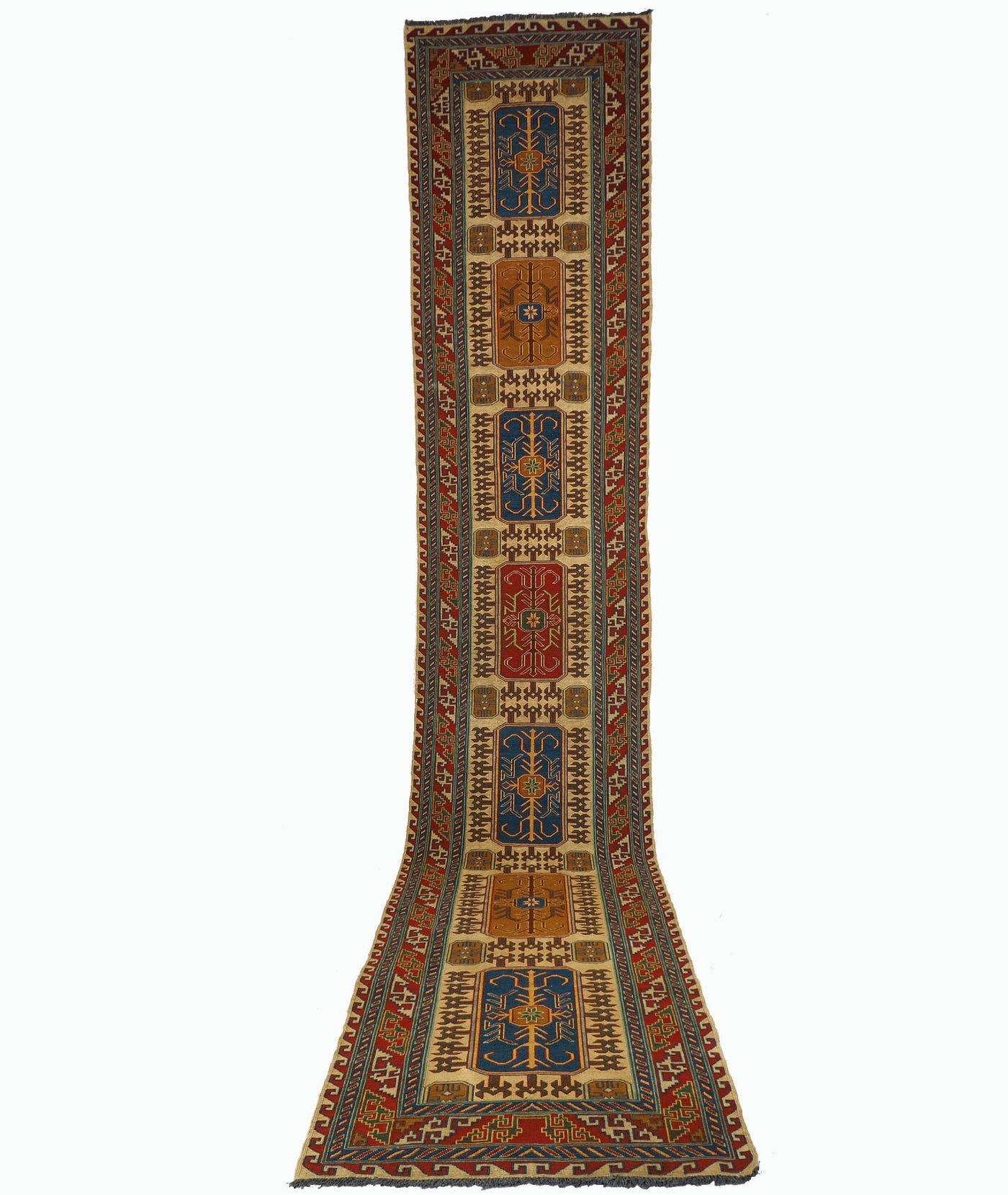 390x78 cm orient handgewebte kaukasisch Teppich Nomaden sumakh kelim teppich läufer galerie Flur Dielen Korridor teppich Treppenteppich WL/L  Orientsbazar   