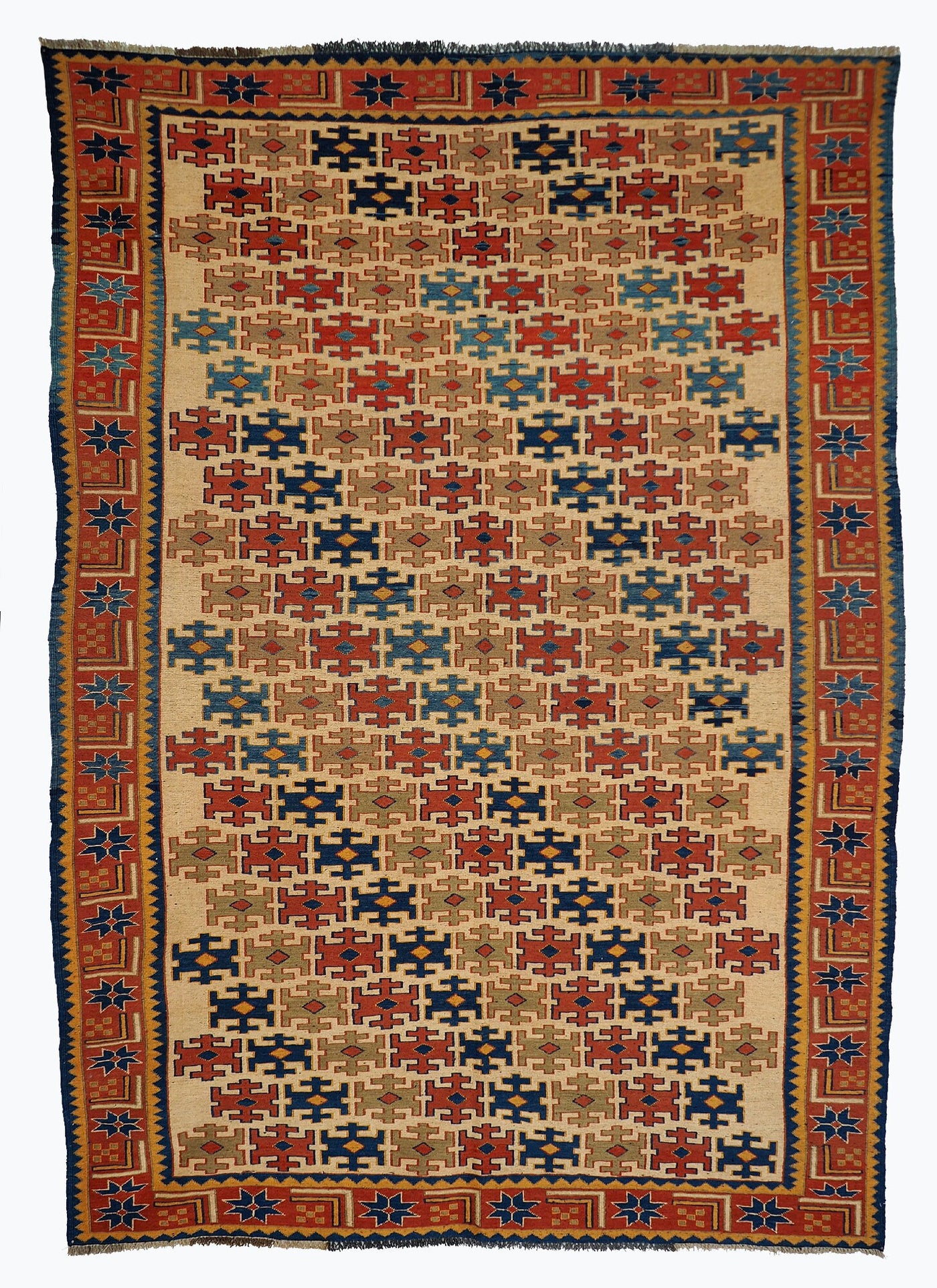 210x147 cm orient handgewebte kaukasisch Teppich Nomaden  sumakh  kelim Nr-WL/N Teppiche Orientsbazar   