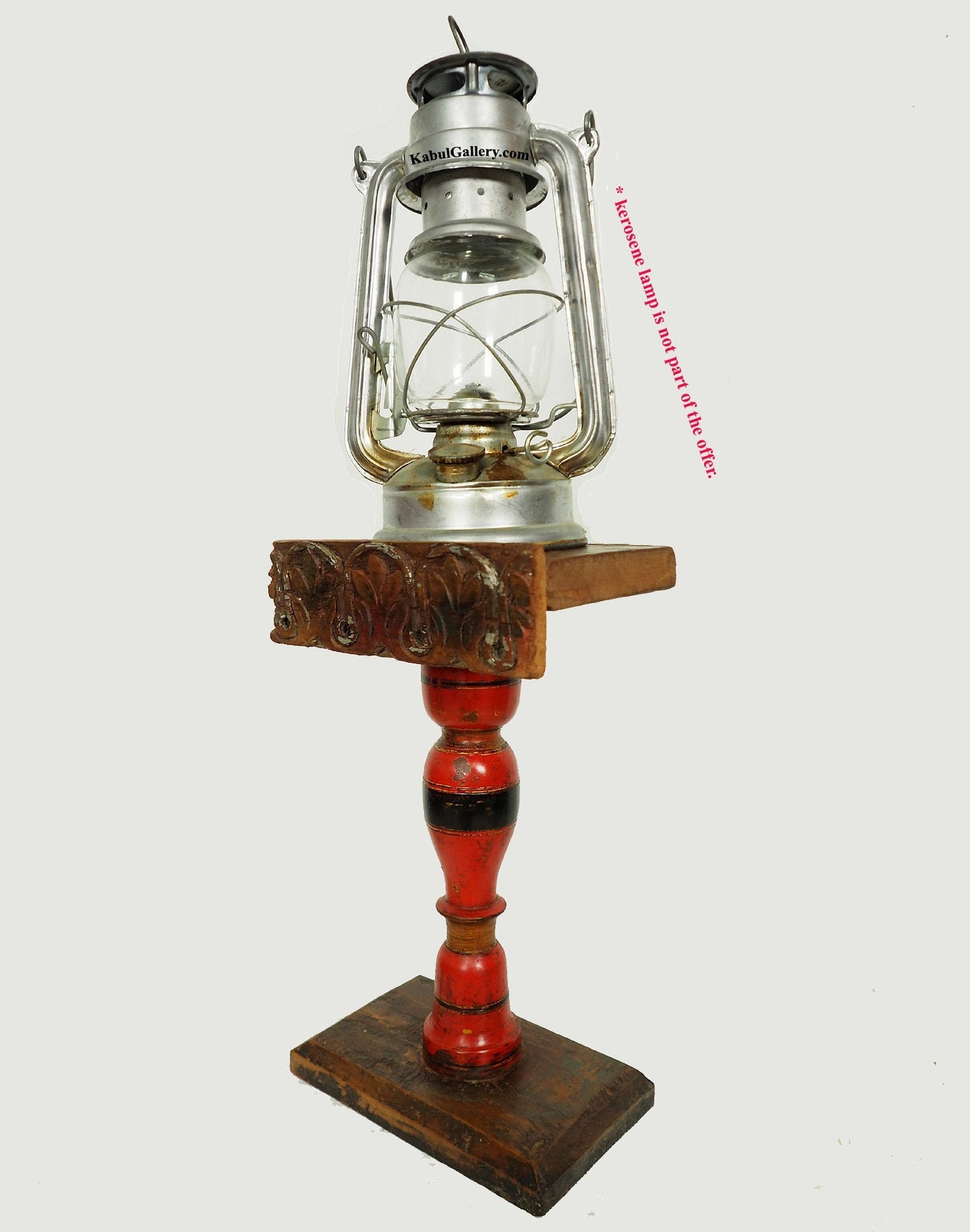 Antike orient handgearbeitete Lacquerware Massiv Holz  öl Lampensockel Kerzenstände karosin lampenständer  aus Afghanistan Pakistan 19/F  Orientsbazar   