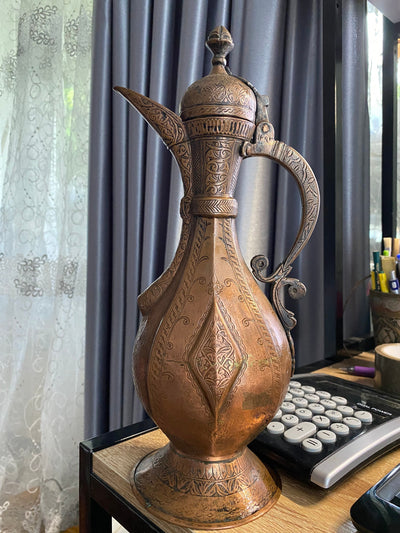 Antik orient Kupfer Teekanne Kanne um 19 J.h.Bukhara teapot Nr:81  Orientsbazar   