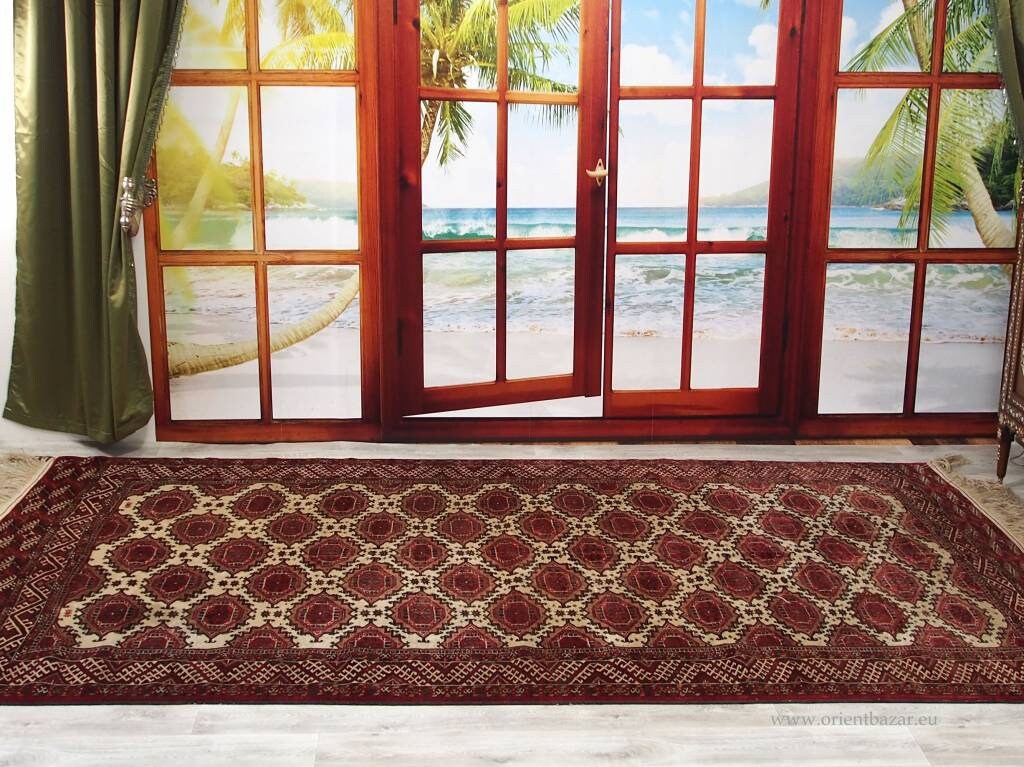 355x205 cm Turkmenische Nomaden buchar Teppich Turkmen bukhara Carpet Rug Nr:16/10  Orientsbazar   