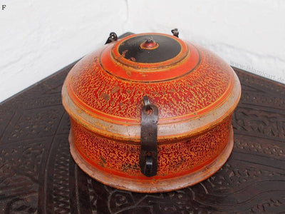 Antik orient Lacquerware Holz Gewürzdose Dose Teedose Gefäß Afghanistan Pakistan No:F  Orientsbazar   