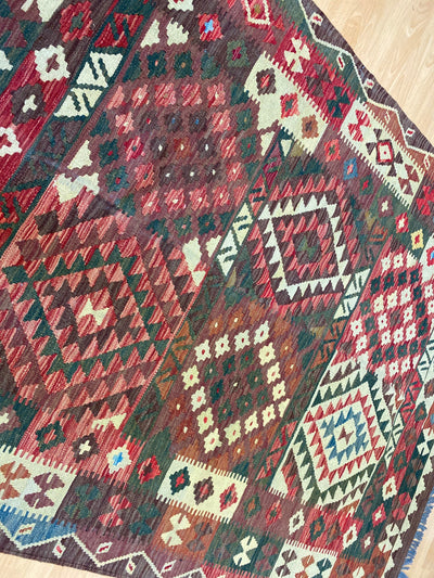 200x153 cm handgewebte nomaden orientt Kelim aus Afghanistan  Nr:69 Teppiche Orientsbazar   
