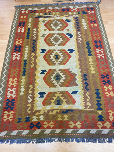200x150 cm handgewebte nomaden orientt Kelim aus Afghanistan  Nr:71 Teppiche Orientsbazar   