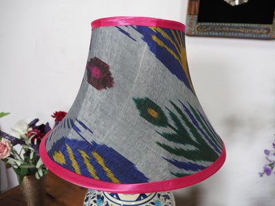 extravagant orient Uzbek Ikat stoff Schirm Lampenschirm Leuchtenschirm lampshade  Nr:D  Orientsbazar   