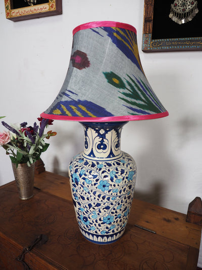 extravagant orient Uzbek Ikat stoff Schirm Lampenschirm Leuchtenschirm lampshade  Nr:D  Orientsbazar   
