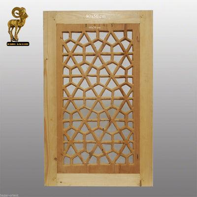 80x50 cm orient handgeschnitzt Holz Fenster Gitter Ziergitter islamic wooden Screen mashrabiya panel Jali new Nr:7 Dekoration Orientsbazar   