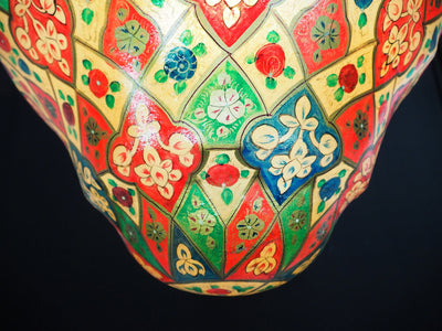 riesige orient handbemalte Lampe Kamelleder Deckenlampe hängelampe Lampenschirm aus Multan Pakistan XL-B  Orientsbazar   