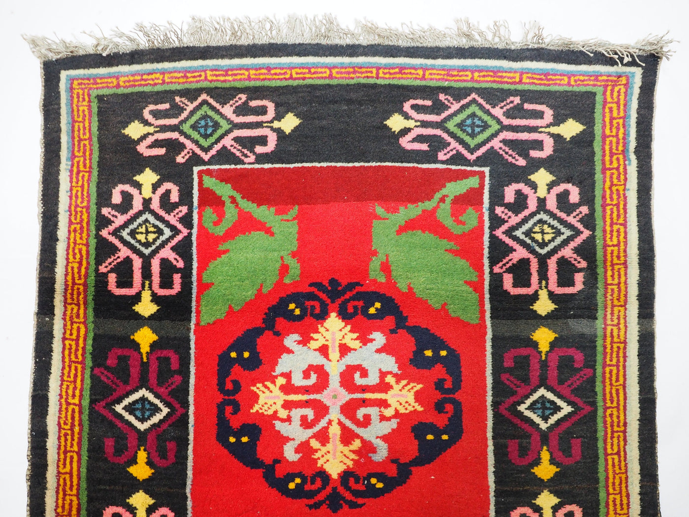 175x90 cm antik Tibetischer Khaden Yoga Meditation Dorfteppich buddhistische Klöster Teppich Schlafteppich Nr.13  Orientsbazar   
