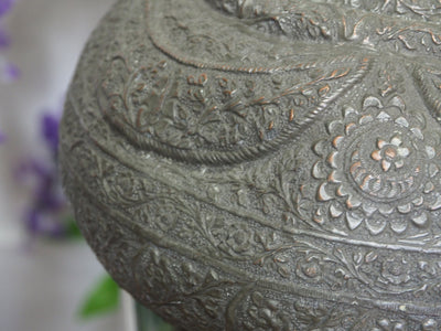antik ungewöhnlich islamische handgraviert massiv Kupfer Vase als Tischlampe  aus Afghanistan ( ohne lampenschirm und Deko artikel Nr:1  Orientsbazar   