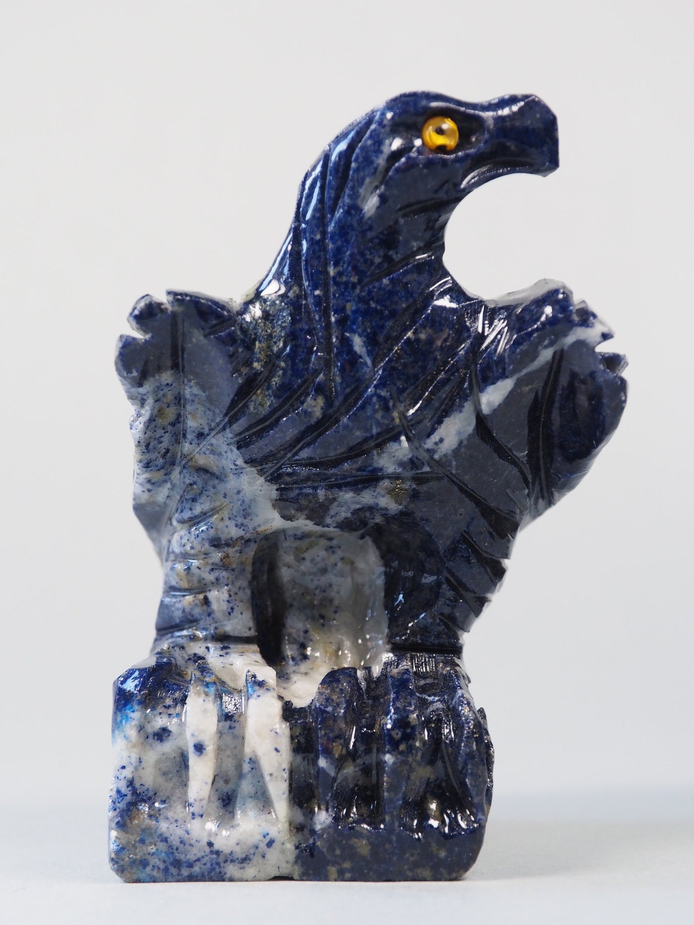Extravagant Royal blau echt Lapis lazuli Adler Steinfigur vogel figur Skulptur Eagle bird afghanistan Nr:21/10  Orientsbazar   