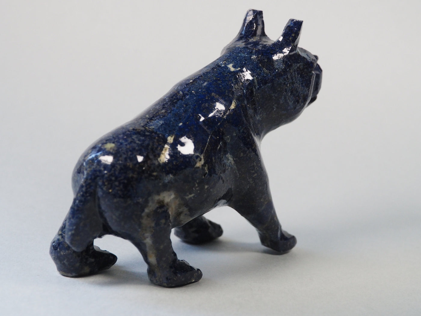 Extravagant Royal blau echt Lapis lazuli dackel Hund Steinfigur Dog  figur Skulptur afghanistan Nr:21/19  Orientsbazar   