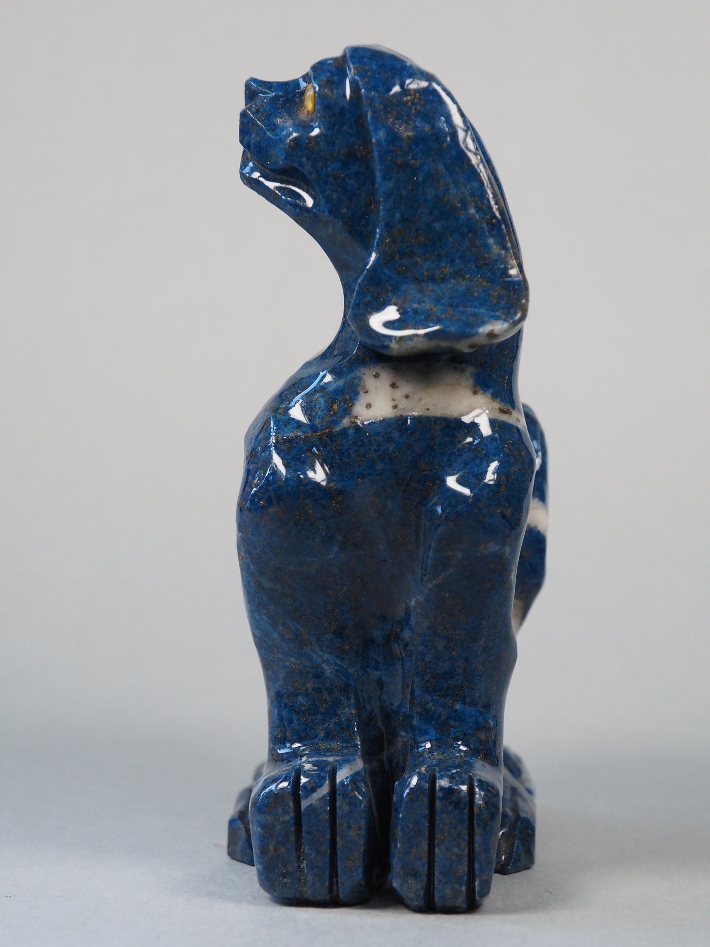 Extravagant Royal blau echt Lapis lazuli dackel Hund Steinfigur Dog  figur Skulptur afghanistan Nr:21/23  Orientsbazar   