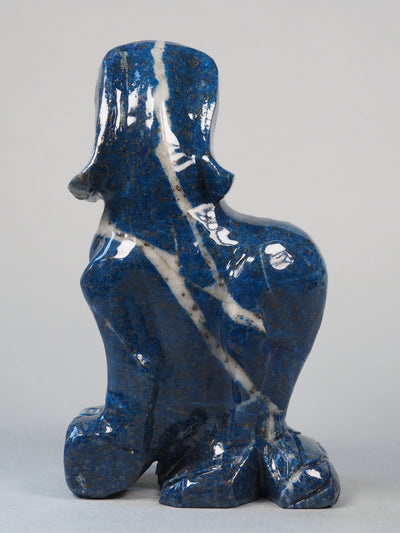 Extravagant Royal blau echt Lapis lazuli dackel Hund Steinfigur Dog  figur Skulptur afghanistan Nr:21/23  Orientsbazar   