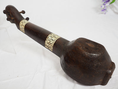 klein exotische traditionelle Volksmusikinstrument Afghanistan Tambur Tanbur tanboor Afghan Langhalslaute Knochen einlegearbeit تنبور  21/C  Orientsbazar   