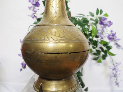 antik ungewöhnlich islamische handgraviert massiv messing  Vase als Tischlampe  aus Afghanistan ( ohne lampenschirm und Deko artikel Nr:6  Orientsbazar   