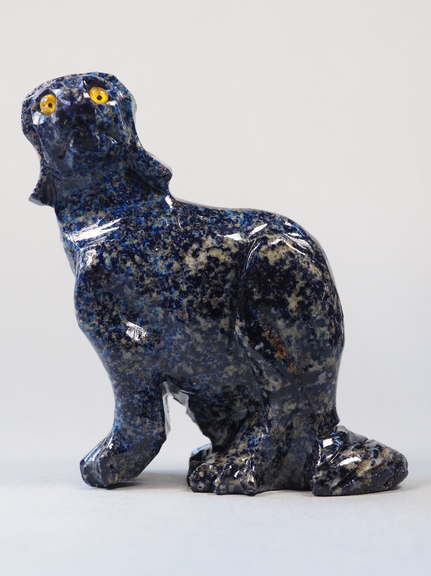 Extravagant Royal blau echt Lapis lazuli dackel Hund Steinfigur Dog dachshund figur Skulptur afghanistan Nr:21/8  Orientsbazar   