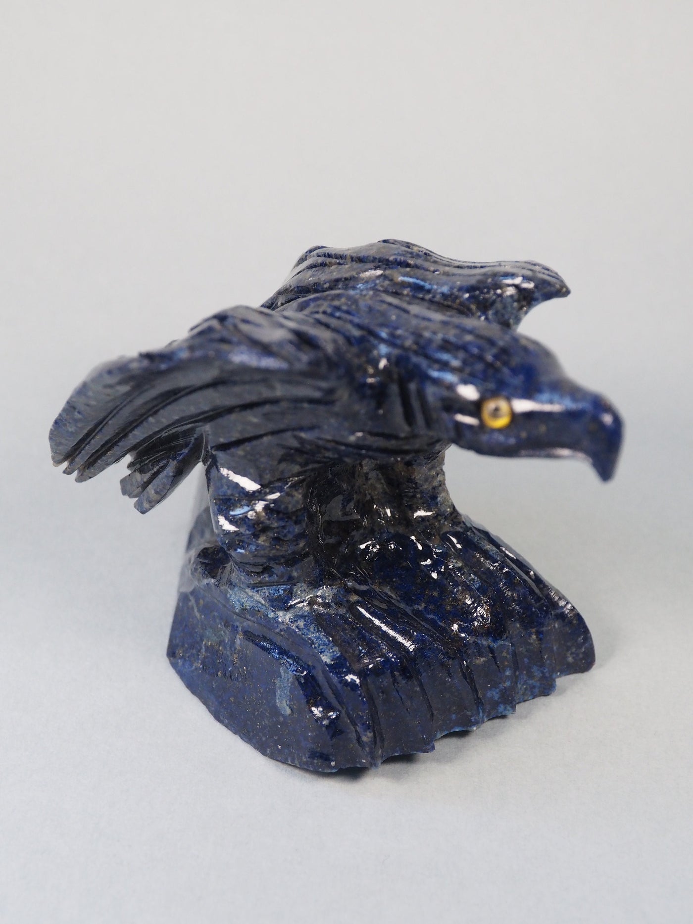 Extravagant Royal blau echt Lapis lazuli Adler Steinfigur vogel figur Skulptur Eagle bird afghanistan Nr:21/16  Orientsbazar   
