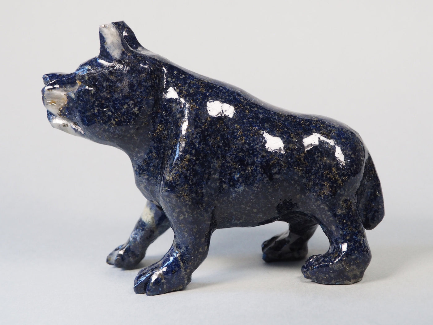 Extravagant Royal blau echt Lapis lazuli dackel Hund Steinfigur Dog  figur Skulptur afghanistan Nr:21/19  Orientsbazar   