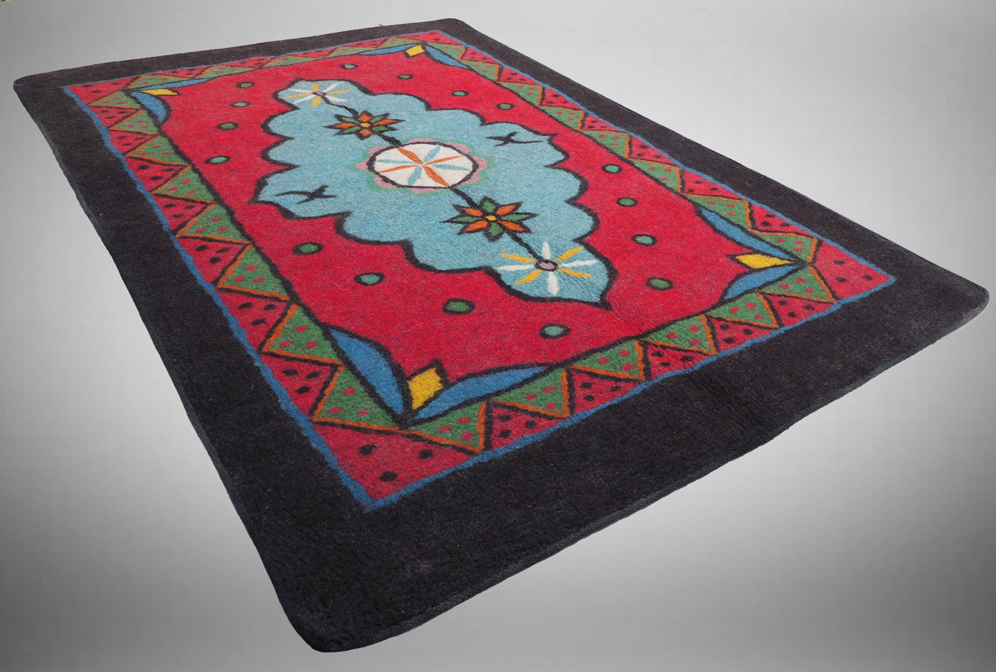 250x174 cm orient handgewebte Teppich Nomaden handgearbeitete Turkmenische nomanden Jurten Filzteppich Filz koshma Afghanistan shyrdak N698  Orientsbazar   