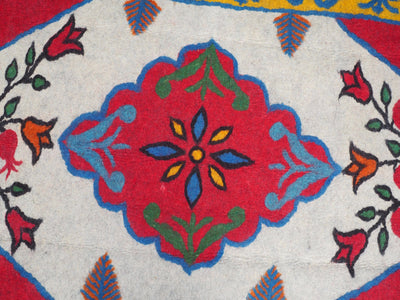 296x210 cm orient handgewebte Teppich Nomaden handgearbeitete Turkmenische nomanden Jurten Filzteppich Filz koshma Afghanistan shyrdak N701  Orientsbazar   