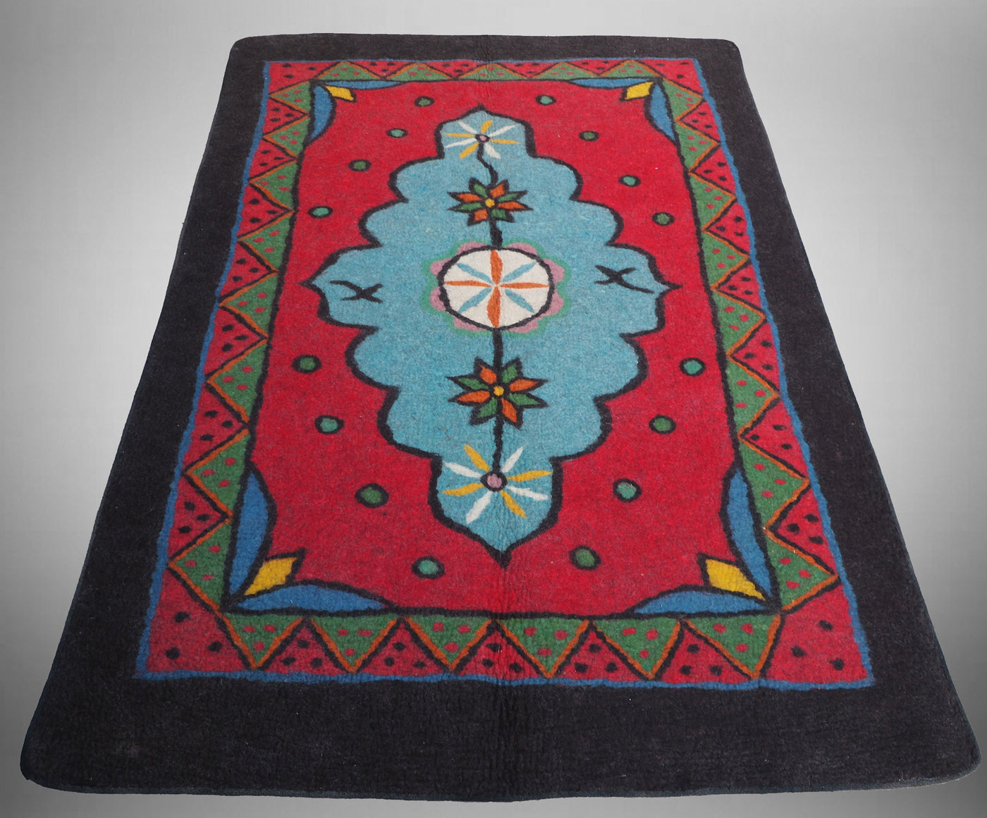 250x174 cm orient handgewebte Teppich Nomaden handgearbeitete Turkmenische nomanden Jurten Filzteppich Filz koshma Afghanistan shyrdak N698  Orientsbazar   