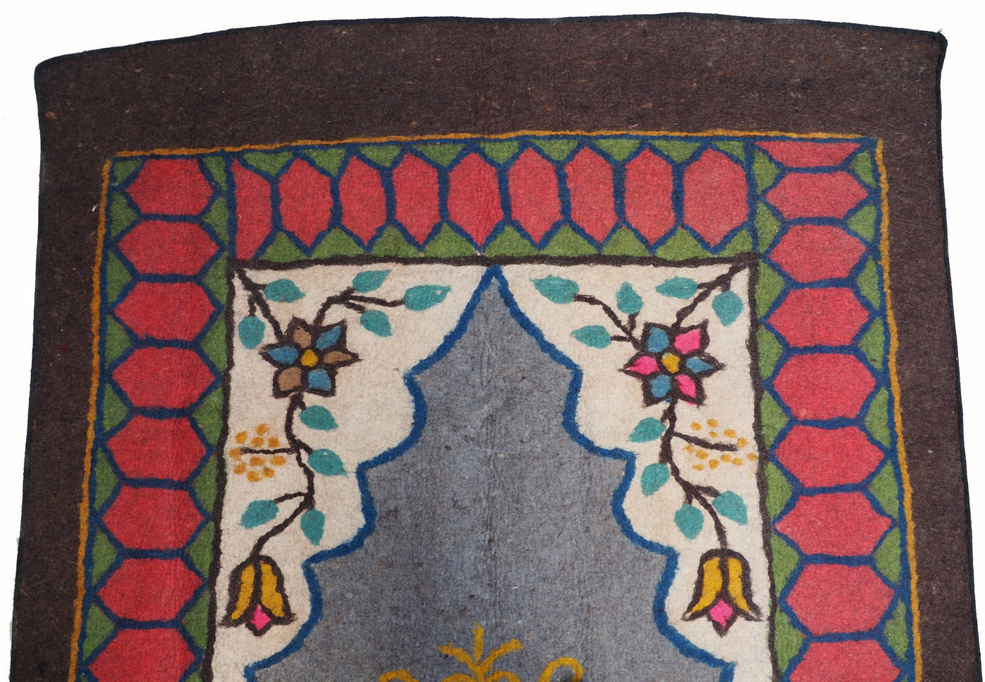 331x200 cm orient handgewebte Teppich Nomaden handgearbeitete Turkmenische nomanden Jurten Filzteppich Filz koshma Afghanistan shyrdak N706  Orientsbazar   