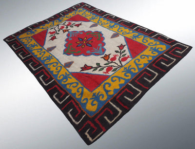 296x210 cm orient handgewebte Teppich Nomaden handgearbeitete Turkmenische nomanden Jurten Filzteppich Filz koshma Afghanistan shyrdak N701  Orientsbazar   