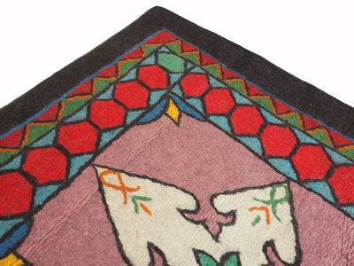 295x213 cm orient handgewebte Teppich Nomaden handgearbeitete Turkmenische nomanden Jurten Filzteppich Filz koshma Afghanistan shyrdak N703  Orientsbazar   