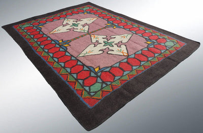 295x213 cm orient handgewebte Teppich Nomaden handgearbeitete Turkmenische nomanden Jurten Filzteppich Filz koshma Afghanistan shyrdak N703  Orientsbazar   