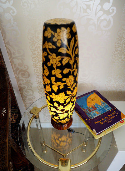 orientalische handbemalte Lampe Kamelleder Tischlampe Nachttischlamp Tischleuchte Nachtlampe Stehleuchte Handarbeit aus Multan Pakistan IT/1  Orientsbazar   
