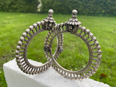 Ein Paar außergewöhnliche antike Silber armreifen armbänder aus Sindh, Pakistan oder Gujarat Indien Nr:WL armreifen Orientsbazar   