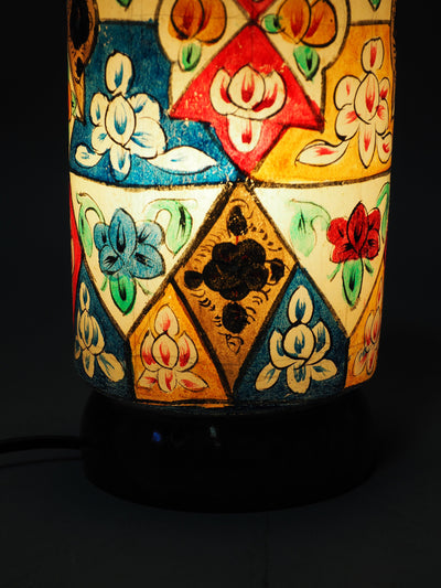 orientalische handbemalte Lampe Kamelleder Tischlampe Nachttischlamp Tischleuchte Nachtlampe Stehleuchte Handarbeit  Multan Pakistan IT/18  Orientsbazar   