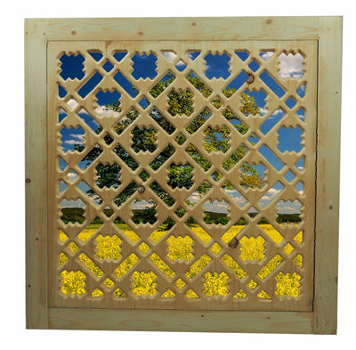 80x80 cm orient handgeschnitzt Holz Fenster Gitter Ziergitter islmische Jali Screen mashrabiya panel new Nr:21 Dekoration Orientsbazar   