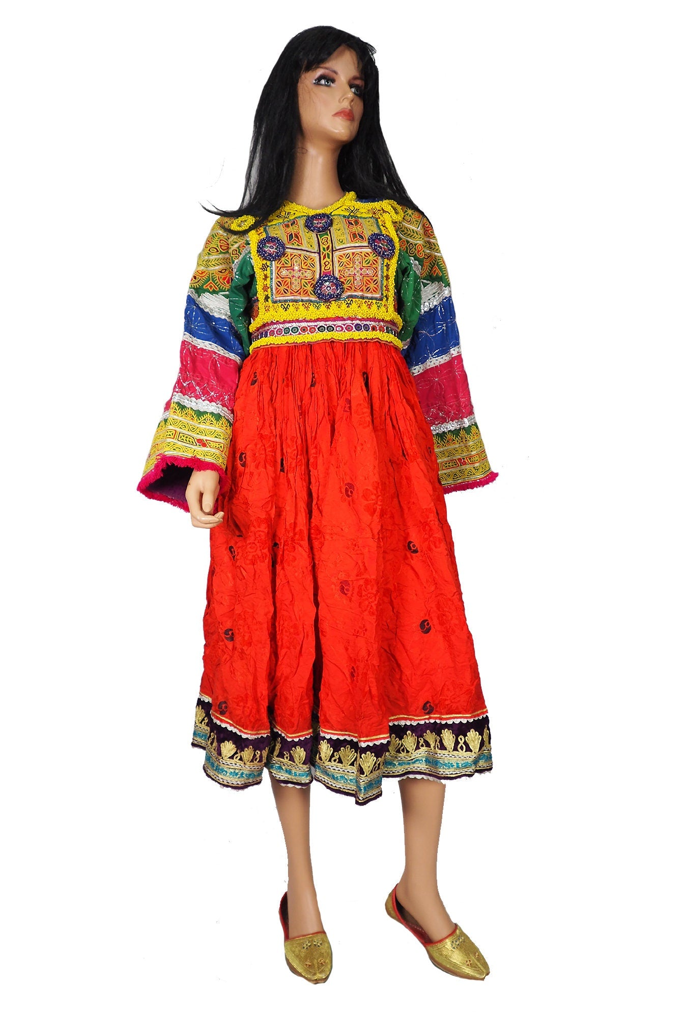 antik Orient Nomaden kuchi frauen Hochzeit Tracht afghan  kleid afghanistan hand bestickte kostüm Nr-WL21/4  Orientsbazar   